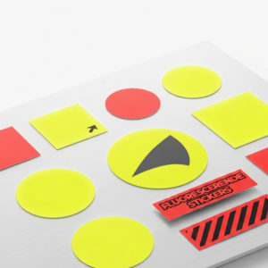 Fluorescerende stickers bedrukken